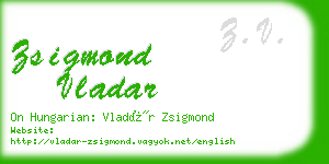 zsigmond vladar business card